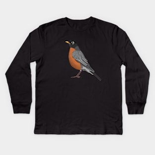 American Robin Bird Birder Birdlover Birdwatcher Animal Kids Long Sleeve T-Shirt